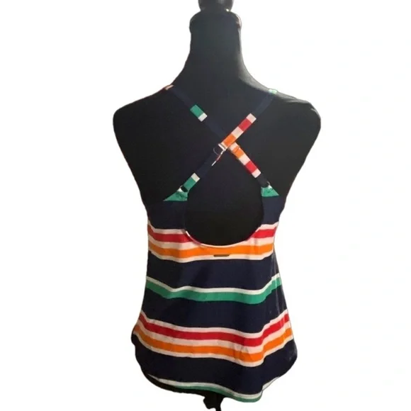 Nautica Striped Tankini Top, Size Large - Picture 2 of 9